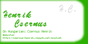 henrik csernus business card